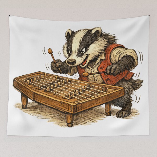 Item preview, Energetic Badger Xylophone Player designed and sold by photoparadise22.