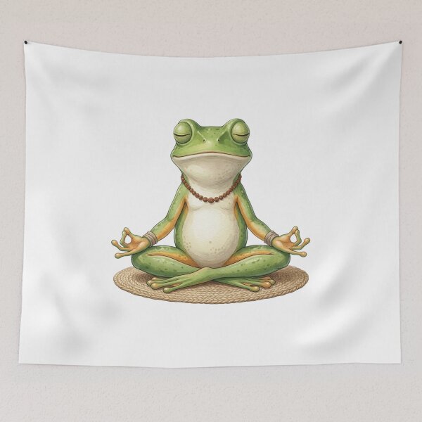 Item preview, Vintage Cute Frog Yoga Meditation Lover designed and sold by SOUFIANE1991.