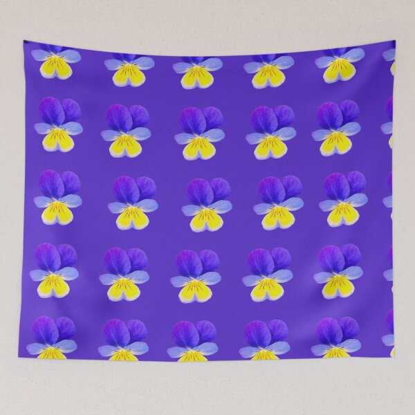 Item preview, Pansy on purple background  designed and sold by happytraveller1.