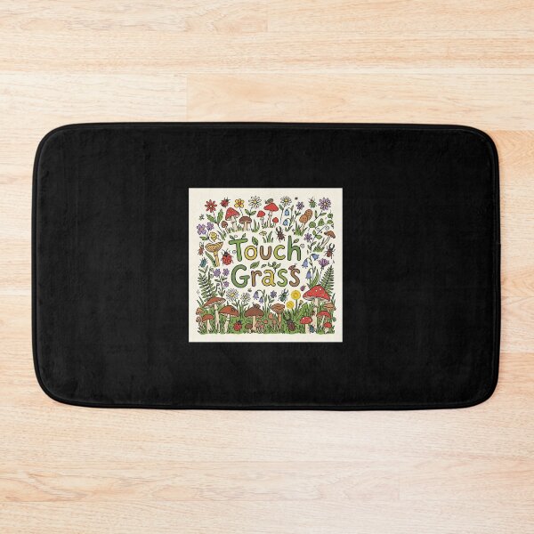 Item preview, Touch Grass Playful Mushroom Botanical Doodle designed and sold by ryanguas.
