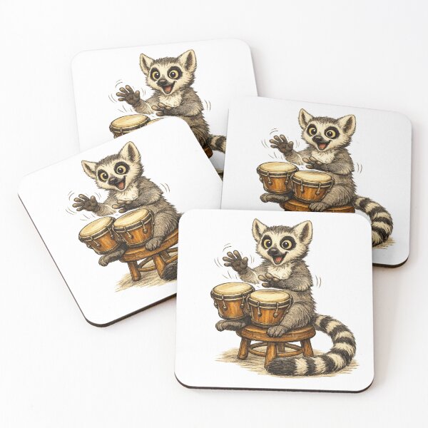 Item preview, Happy Lemur Bongos Player designed and sold by photoparadise22.