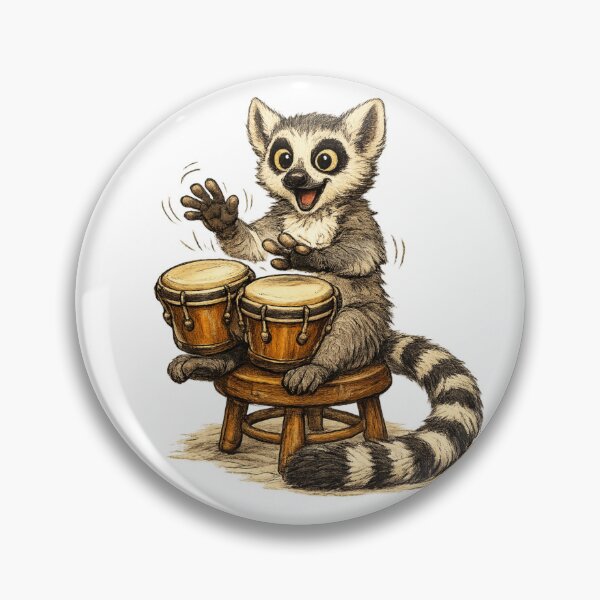 Item preview, Happy Lemur Bongos Player designed and sold by photoparadise22.