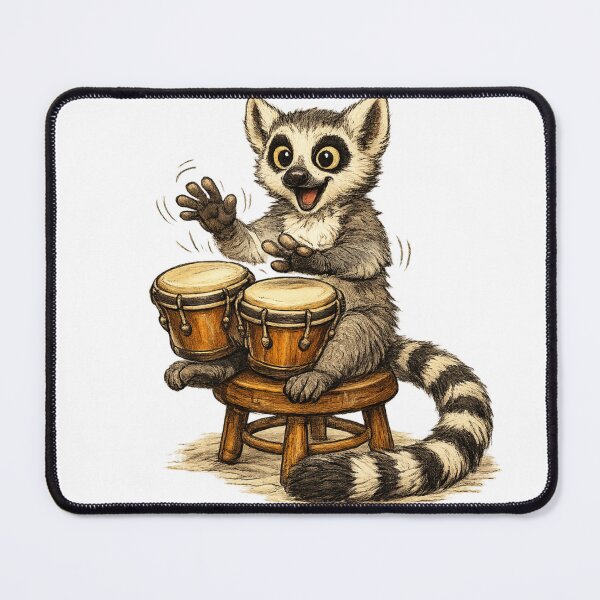 Item preview, Happy Lemur Bongos Player designed and sold by photoparadise22.