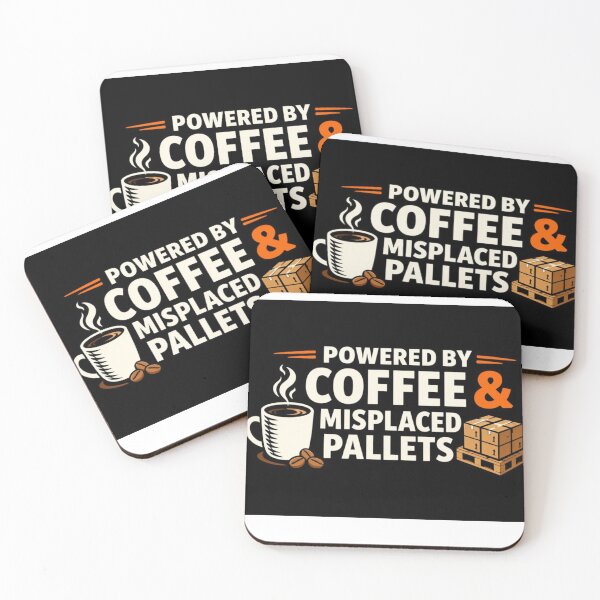 Item preview, Powered By Coffee And Misplaced Pallets Funny Warehouse T-Shirt | Logistics Humor designed and sold by KeeganDykes.