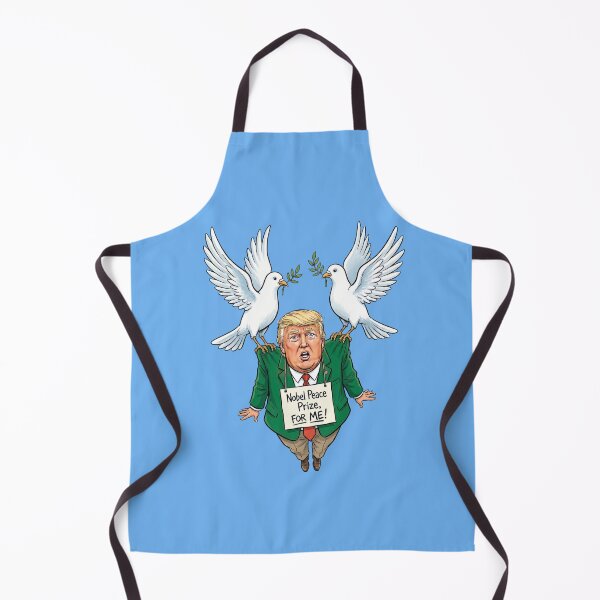 Item preview, A caricature of Donald Trump imploring the Nobel Peace Prize! designed and sold by Alan-David.