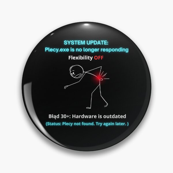 Item preview, Black System Update Plecy EXE - Funny Polinglish Back Pain Humor Gift 30 Plus designed and sold by VibePolinglish.