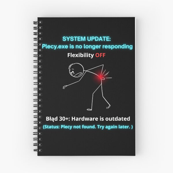 Item preview, Black System Update Plecy EXE - Funny Polinglish Back Pain Humor Gift 30 Plus designed and sold by VibePolinglish.