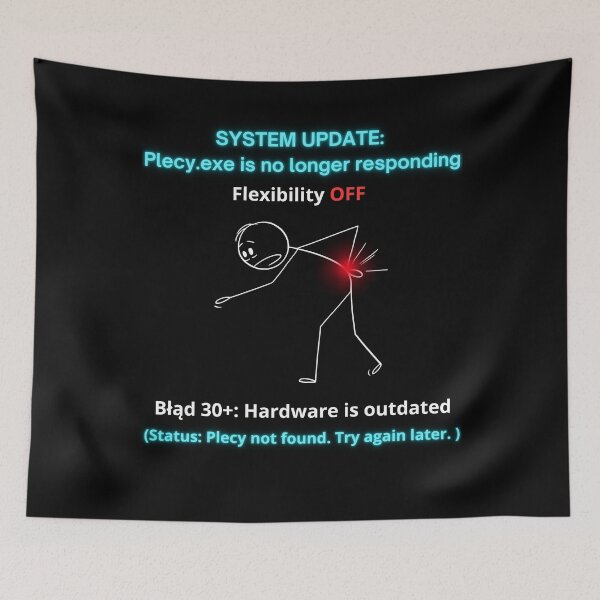 Item preview, Black System Update Plecy EXE - Funny Polinglish Back Pain Humor Gift 30 Plus designed and sold by VibePolinglish.