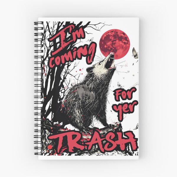 Item preview, Screaming trashy possum opossum coming for your trash designed and sold by BigMRanch.