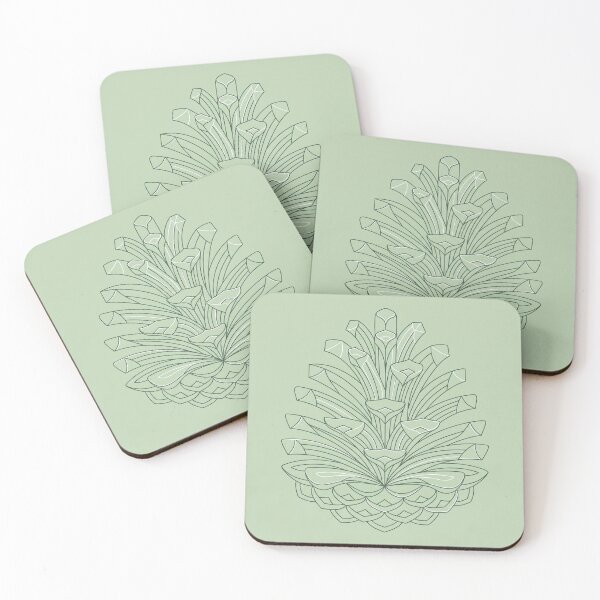 Item preview, Minimalist Geometric Pinecone Pistachio Green designed and sold by ryanguas.