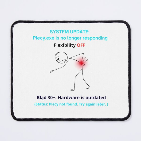 Item preview, White System Update Plecy EXE - Funny Polinglish Back Pain Humor Gift 30 Plus designed and sold by VibePolinglish.