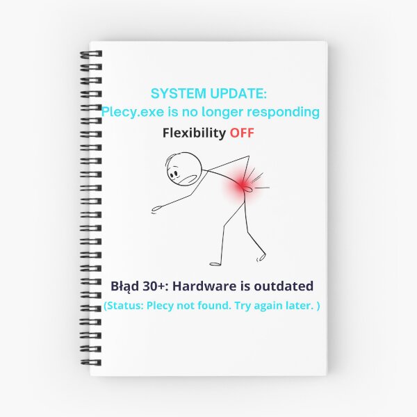Item preview, White System Update Plecy EXE - Funny Polinglish Back Pain Humor Gift 30 Plus designed and sold by VibePolinglish.
