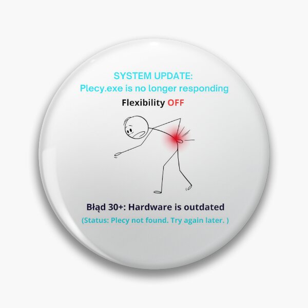 Item preview, White System Update Plecy EXE - Funny Polinglish Back Pain Humor Gift 30 Plus designed and sold by VibePolinglish.