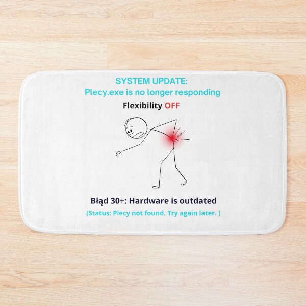 Item preview, White System Update Plecy EXE - Funny Polinglish Back Pain Humor Gift 30 Plus designed and sold by VibePolinglish.