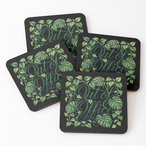 Item preview, Out of Office Tropical Plant Vines Typography designed and sold by ryanguas.