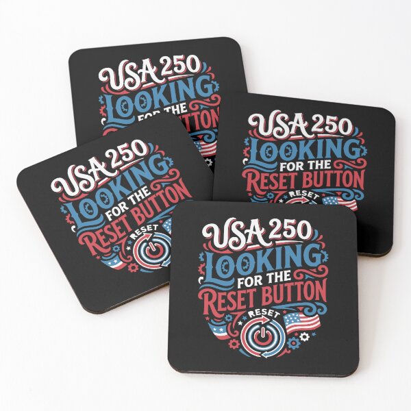Item preview, USA 250 Reset Button American Patriotic Design designed and sold by AntiqueImages.