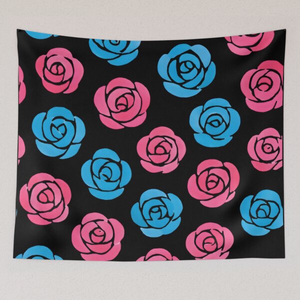 Item preview, Pink and blue roses designed and sold by uunaa.