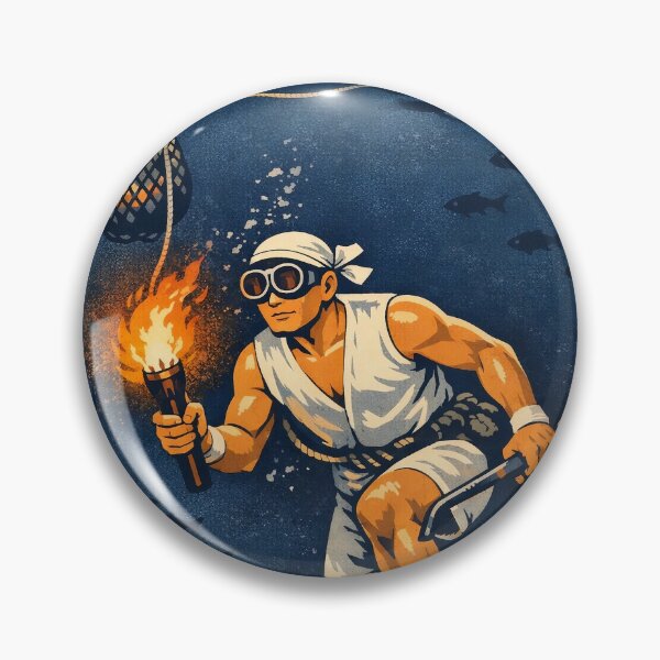 Item preview, Korea Haenam Vintage Travel Poster - 1960s Retro Diving designed and sold by KOREA-HAENAM.