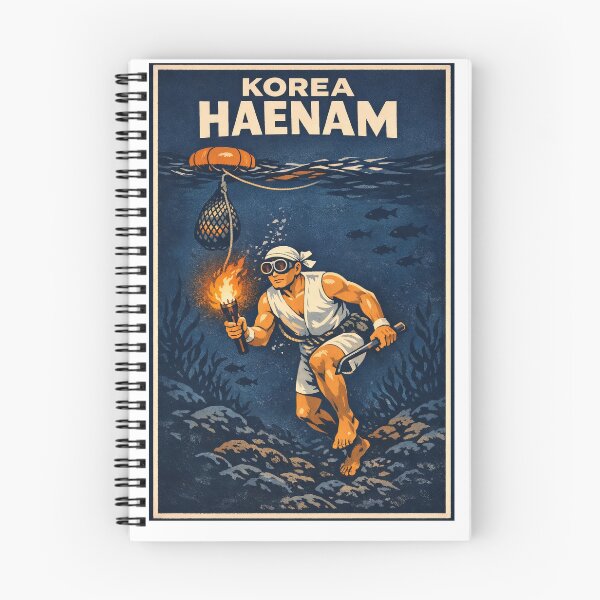 Item preview, Korea Haenam Vintage Travel Poster - 1960s Retro Diving designed and sold by KOREA-HAENAM.