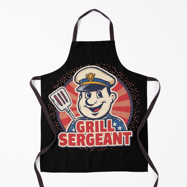 Item preview, Grill Sergeant – USA BBQ Humor designed and sold by KapiPrint.