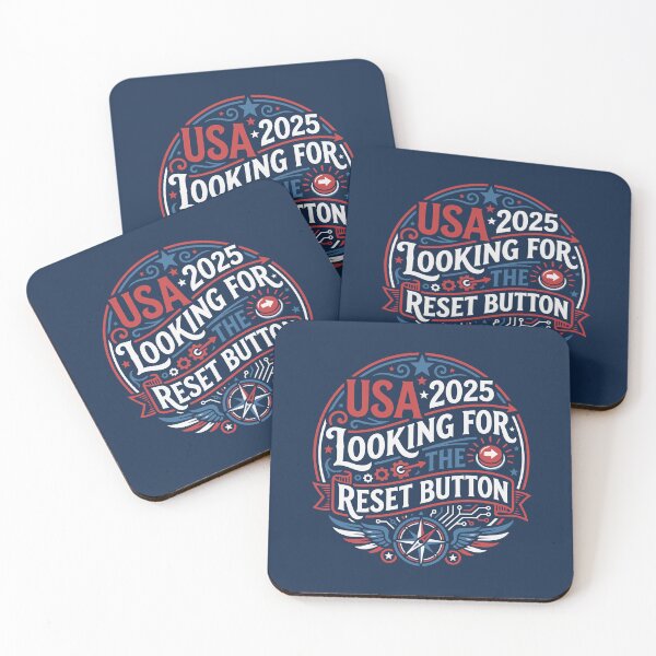 Item preview, USA 2025 Reset Button American Patriot Design designed and sold by AntiqueImages.