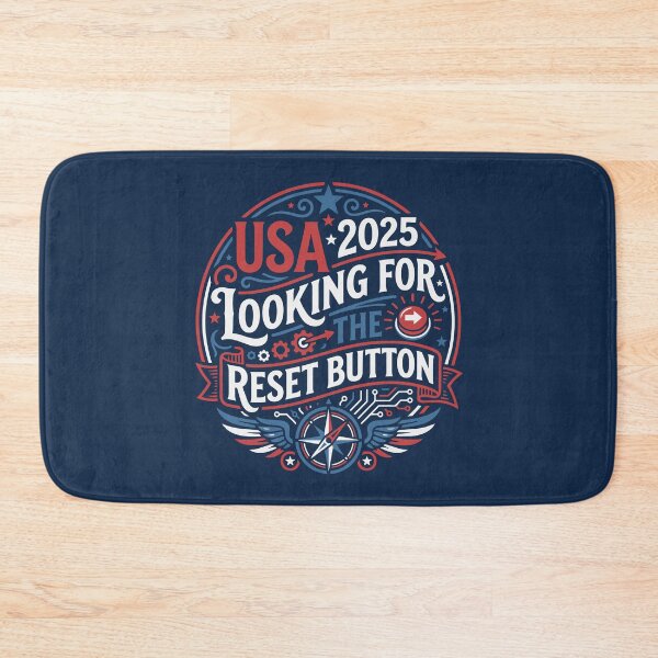 Item preview, USA 2025 Reset Button American Patriot Design designed and sold by AntiqueImages.