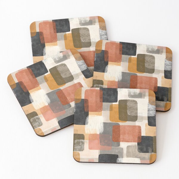 Item preview, Earthtone Grid designed and sold by Hashola Designs.