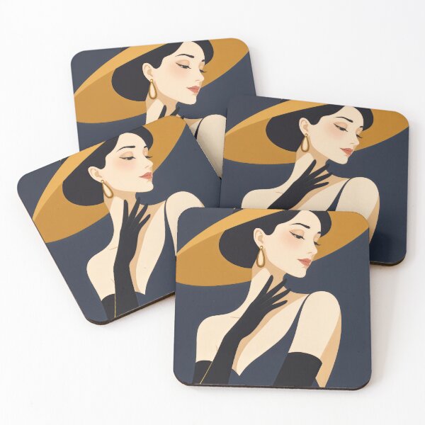 Item preview, Golden Elegance in Vintage Fashion designed and sold by ForeverPrintsOK.