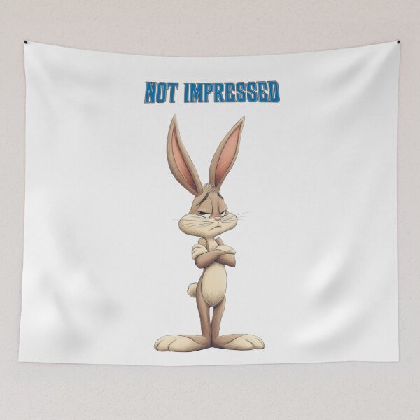 Item preview, Funny Rabbit Meme Humor Collection – Not Impressed Judgy Bunny Cartoon designed and sold by MiraLumeStudio.