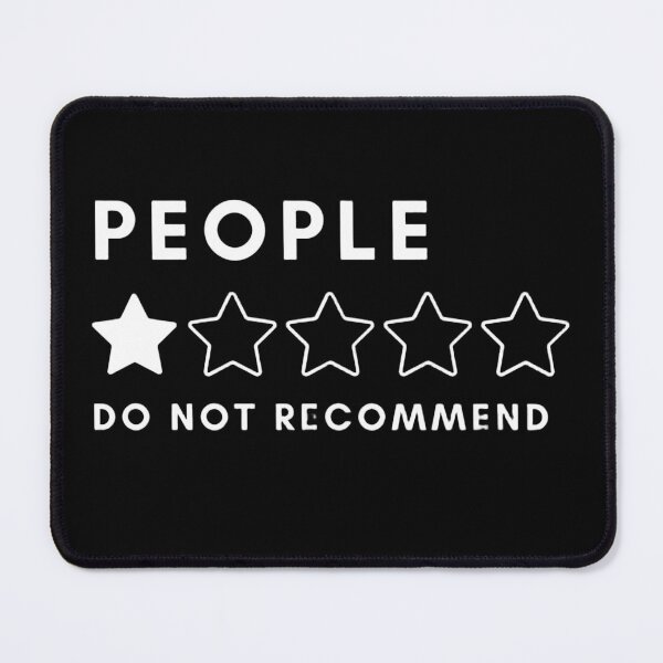 Item preview, Funny One Star Review "People: Do Not Recommend" Sarcastic Typography Design designed and sold by Artsy Corner.