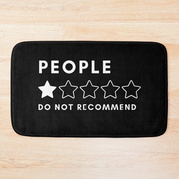 Item preview, Funny One Star Review "People: Do Not Recommend" Sarcastic Typography Design designed and sold by Artsy Corner.