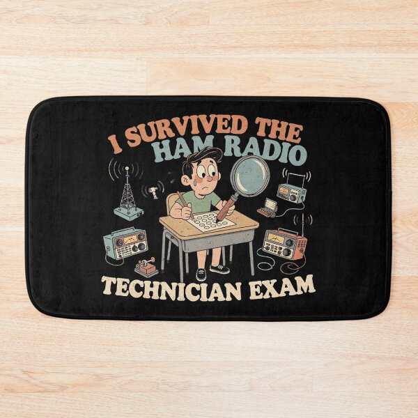 Item preview, I Survived the Ham Radio Technician Exam — Vintage Exam Survival Design designed and sold by Ham Radio Launchpad.
