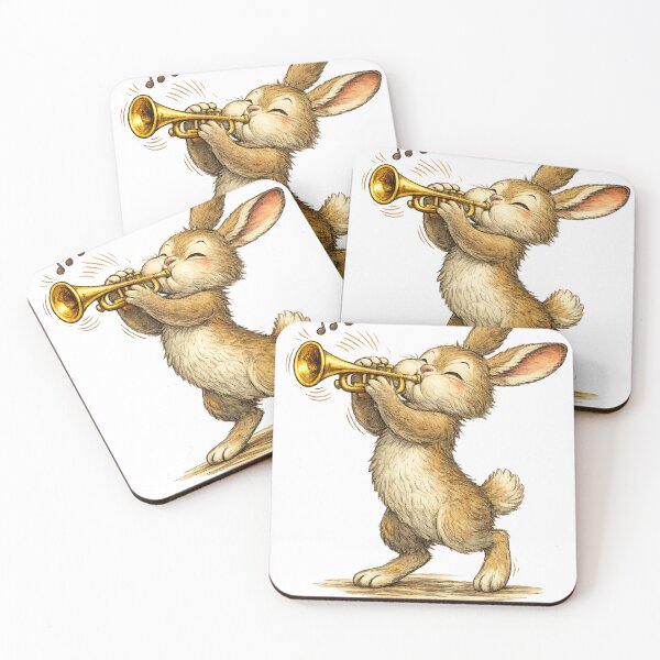 Item preview, Cute Bunny Trumpet Player designed and sold by photoparadise22.