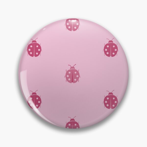 Item preview, Ladybug Ditsy - Dusty Pink - Cute Block Print Style Pattern designed and sold by Elodie-Motifs.