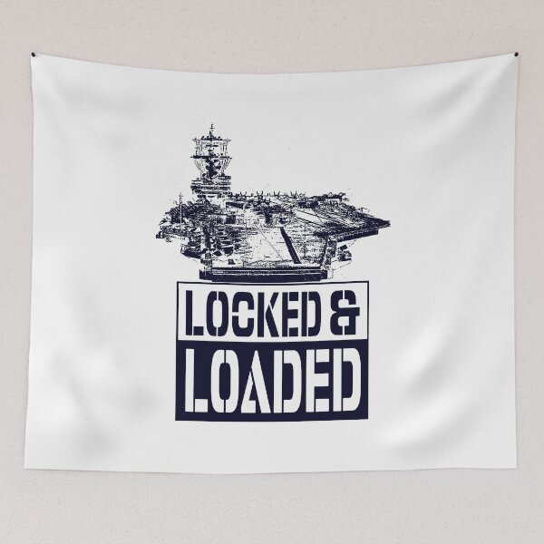 Item preview, Locked and Loaded; USA; Navy; designed and sold by StickerApe.