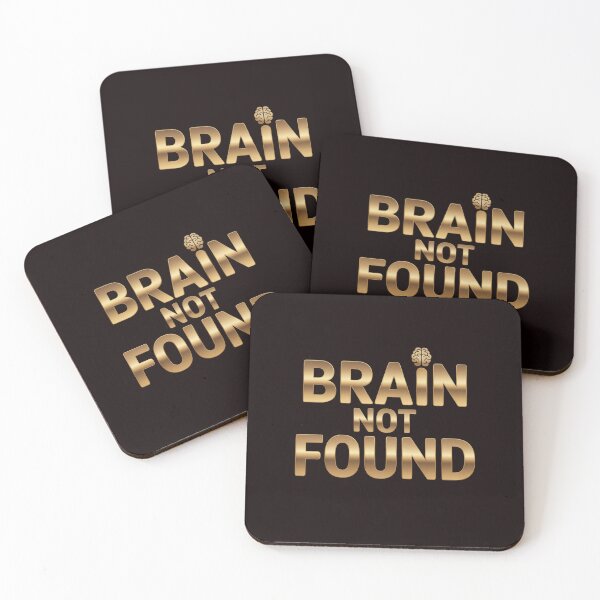 Item preview, Brain Not Found.  Funny Sarcastic Quote. Bold Minimal Typography Humor Design designed and sold by Aarvya Fashion Club ( A.F.C ).