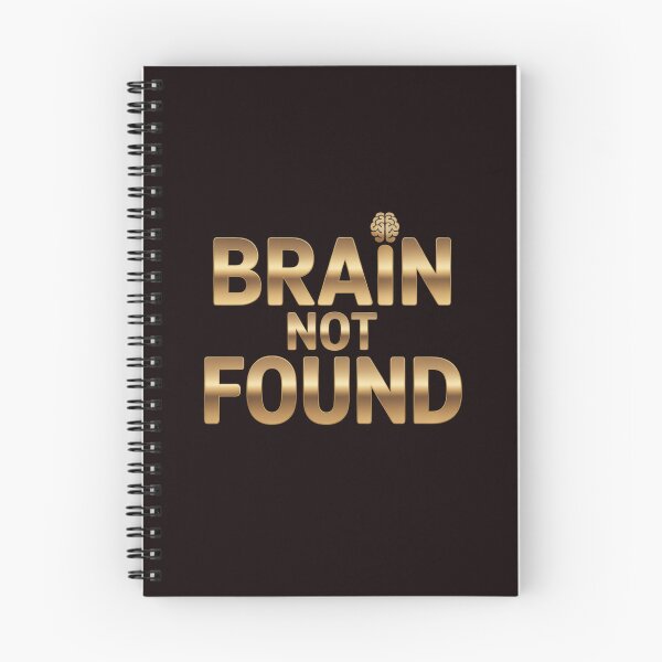 Item preview, Brain Not Found.  Funny Sarcastic Quote. Bold Minimal Typography Humor Design designed and sold by Aarvya Fashion Club ( A.F.C ).