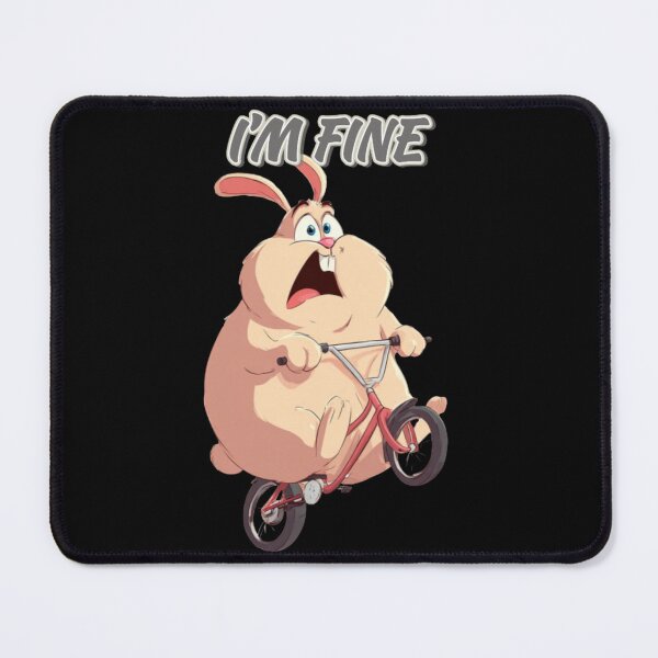 Item preview, Funny Rabbit Meme Humor Collection – I Am Fine Funny Bunny Meme Cute Rabbit Bicycle Tee designed and sold by MiraLumeStudio.
