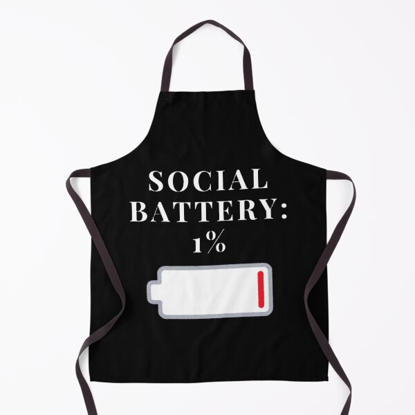 Item preview, Social Battery 1 Percent Funny Introvert Low Energy Typography designed and sold by Artsy Corner.