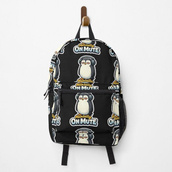 Item preview, Funny Penguin Mentally on Mute Sticker designed and sold by Gentlestate.