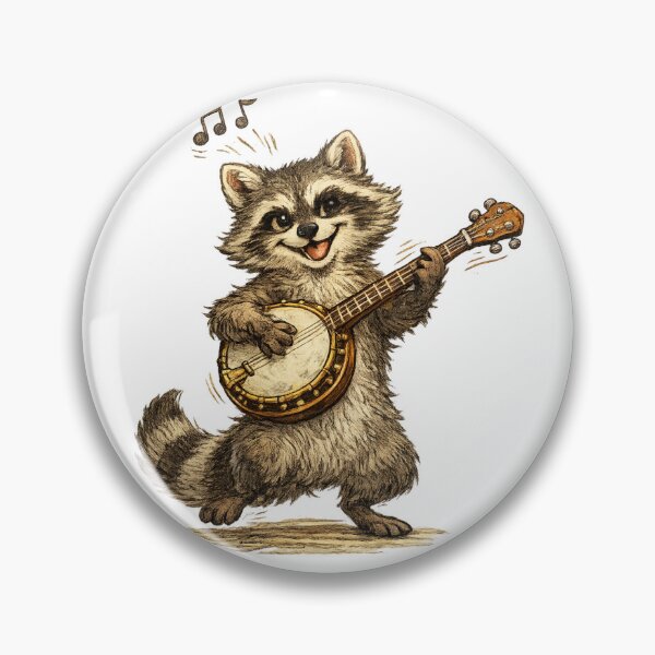 Item preview, Happy Raccoon Banjo Player designed and sold by photoparadise22.