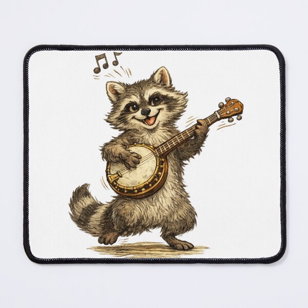 Item preview, Happy Raccoon Banjo Player designed and sold by photoparadise22.