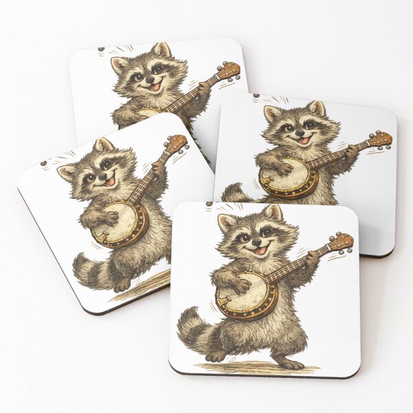 Item preview, Happy Raccoon Banjo Player designed and sold by photoparadise22.