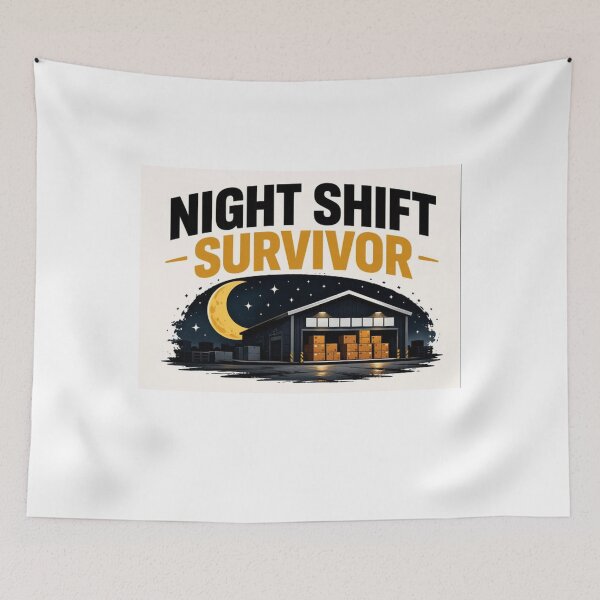Item preview, Night Shift Survivor T-Shirt | Funny Warehouse Worker Night Shift Humor designed and sold by KeeganDykes.