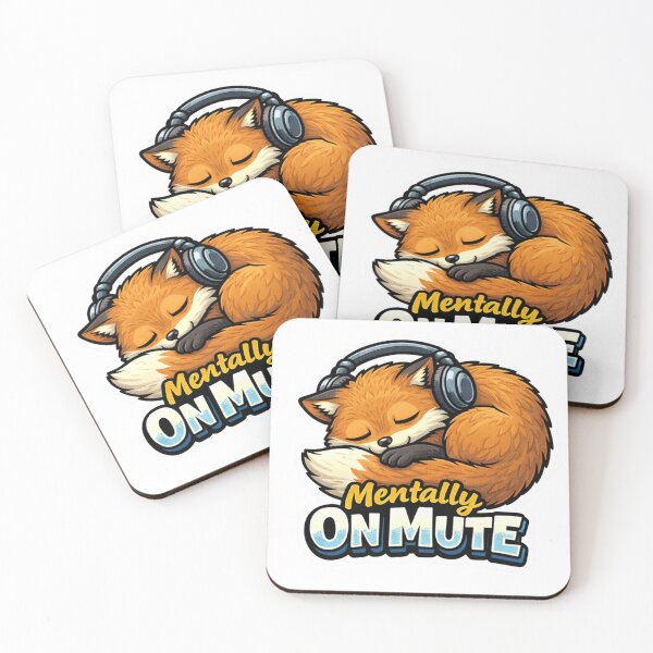 Item preview, Sleeping Fox Introvert Headphones Funny Sticker designed and sold by Gentlestate.
