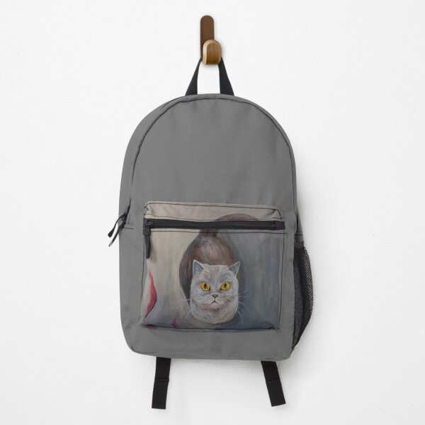 Item preview, Grey Cat Among Pink Feathers designed and sold by Agnieszka Gajewska art.