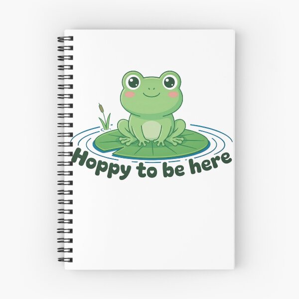 Item preview, Hoppy To Be Here Cute Kawaii Frog Lily Pad Funny Frog Gift designed and sold by 519xdesign.