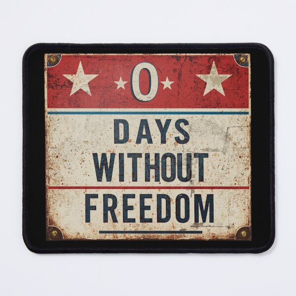 Item preview, Zero Days Without Freedom – USA Meme designed and sold by KapiPrint.