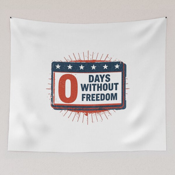 Item preview, Zero Days Without Freedom – USA Meme designed and sold by KapiPrint.