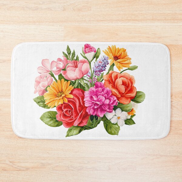 Item preview, Vibrant Multi-Color Floral Bouquet - Bold Romantic Flower Art Print designed and sold by DesignArtist.ia.